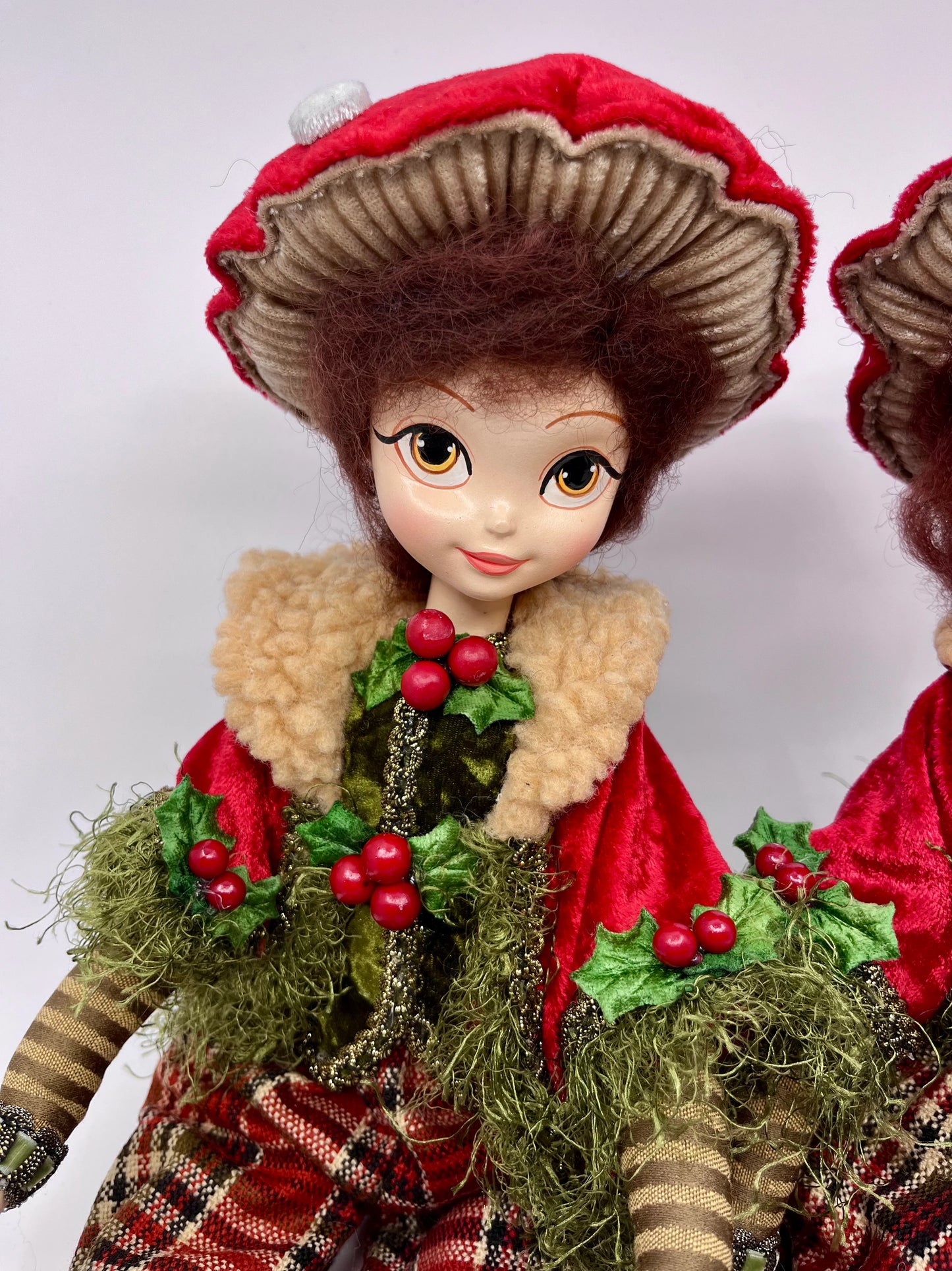 Mushroom Boy/Girl Twins Dolls doll for holiday décor and seasonal displays.