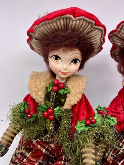 Mushroom Boy/Girl Twins Dolls doll for holiday décor and seasonal displays.
