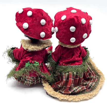 Mushroom Boy/Girl Twins Dolls doll for holiday décor and seasonal displays.