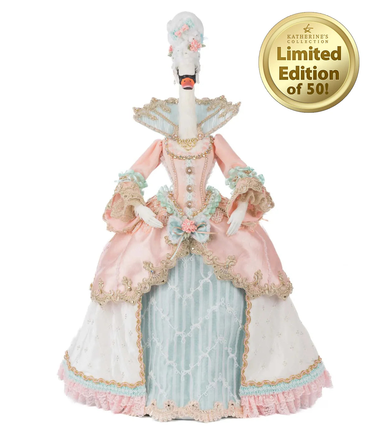 Odette de la Fontaine Limited Edition Swan Doll doll for holiday décor and seasonal displays.