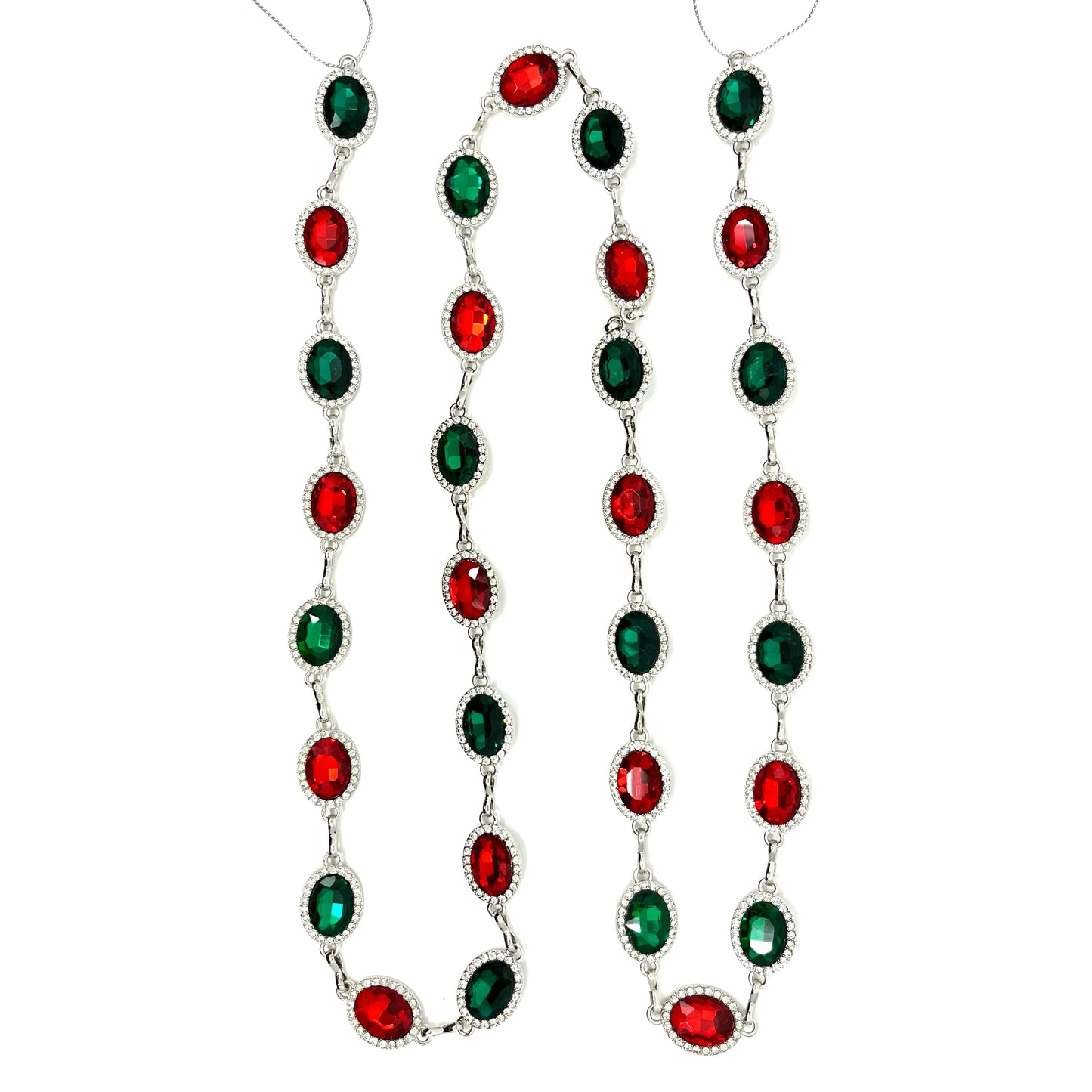 Red and Green Rhinestone Garland