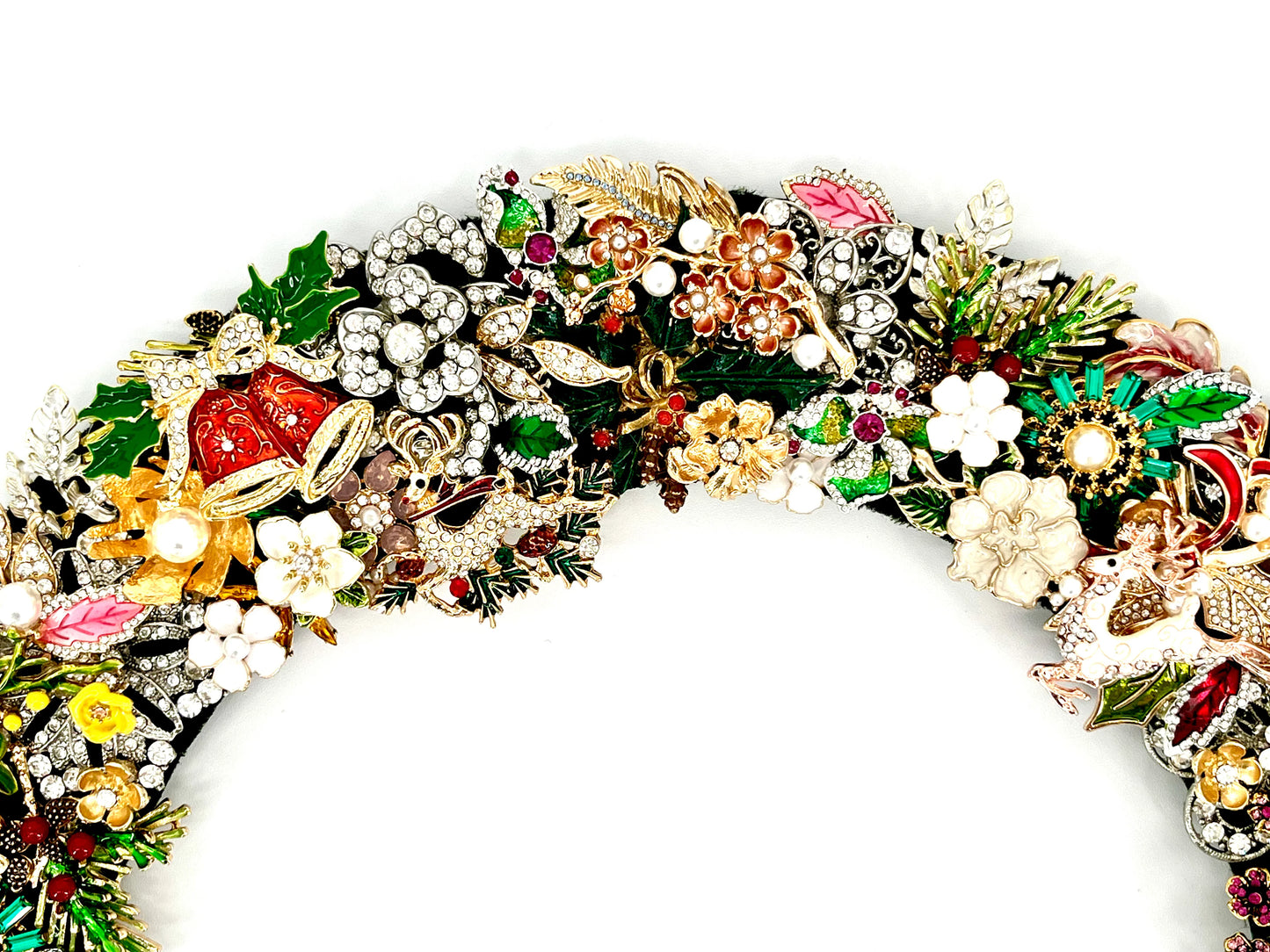 Reindeer Run Jeweled Wreath wreath for holiday décor and seasonal displays.