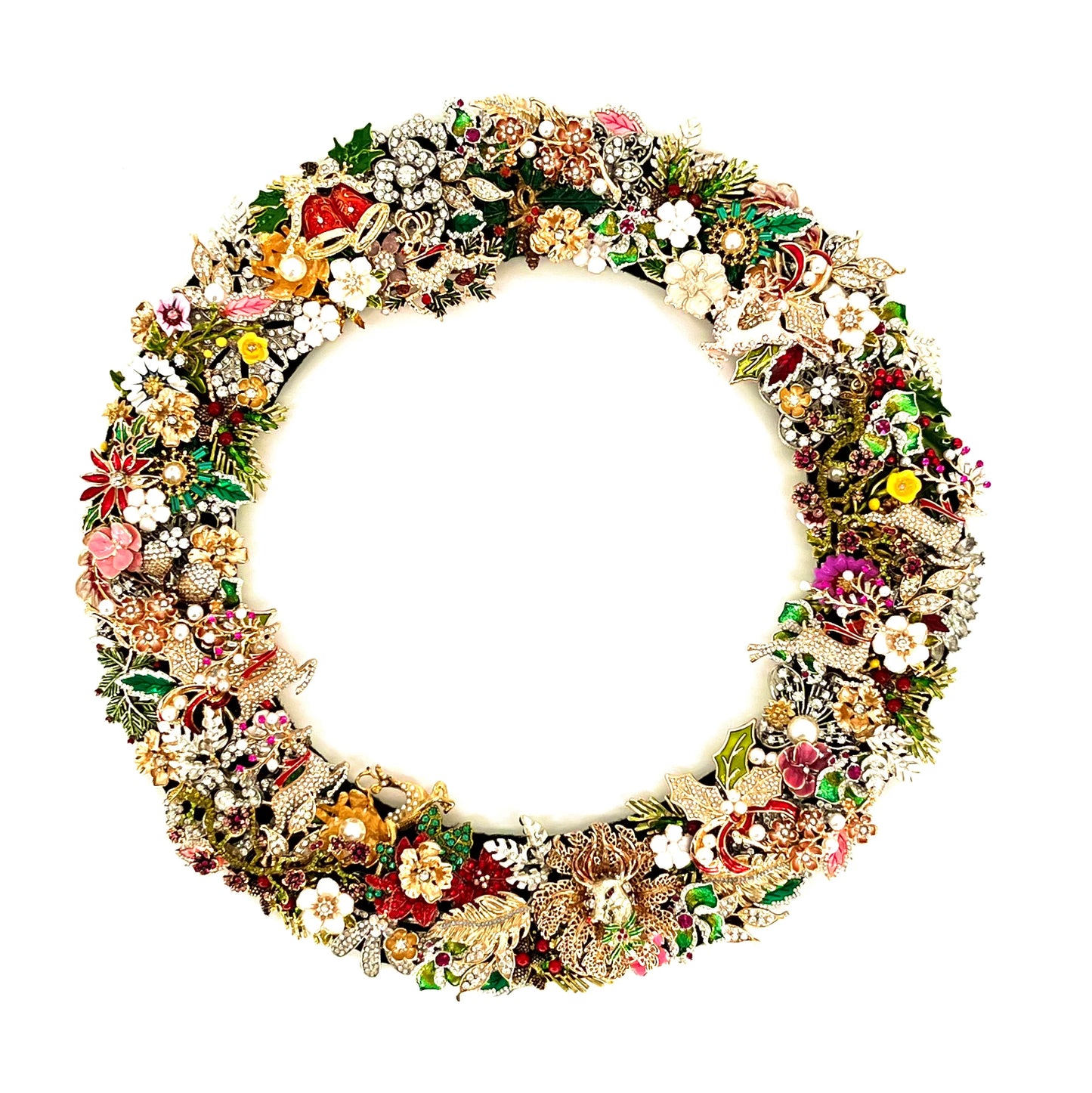 Reindeer Run Jeweled Wreath wreath for holiday décor and seasonal displays.
