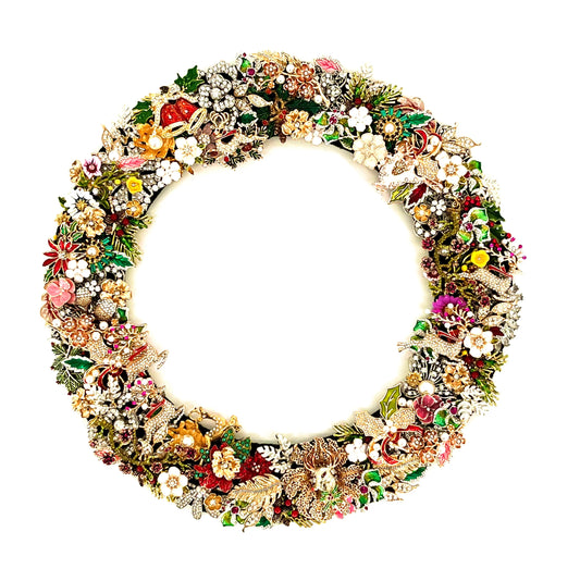 Reindeer Run Jeweled Wreath wreath for holiday décor and seasonal displays.