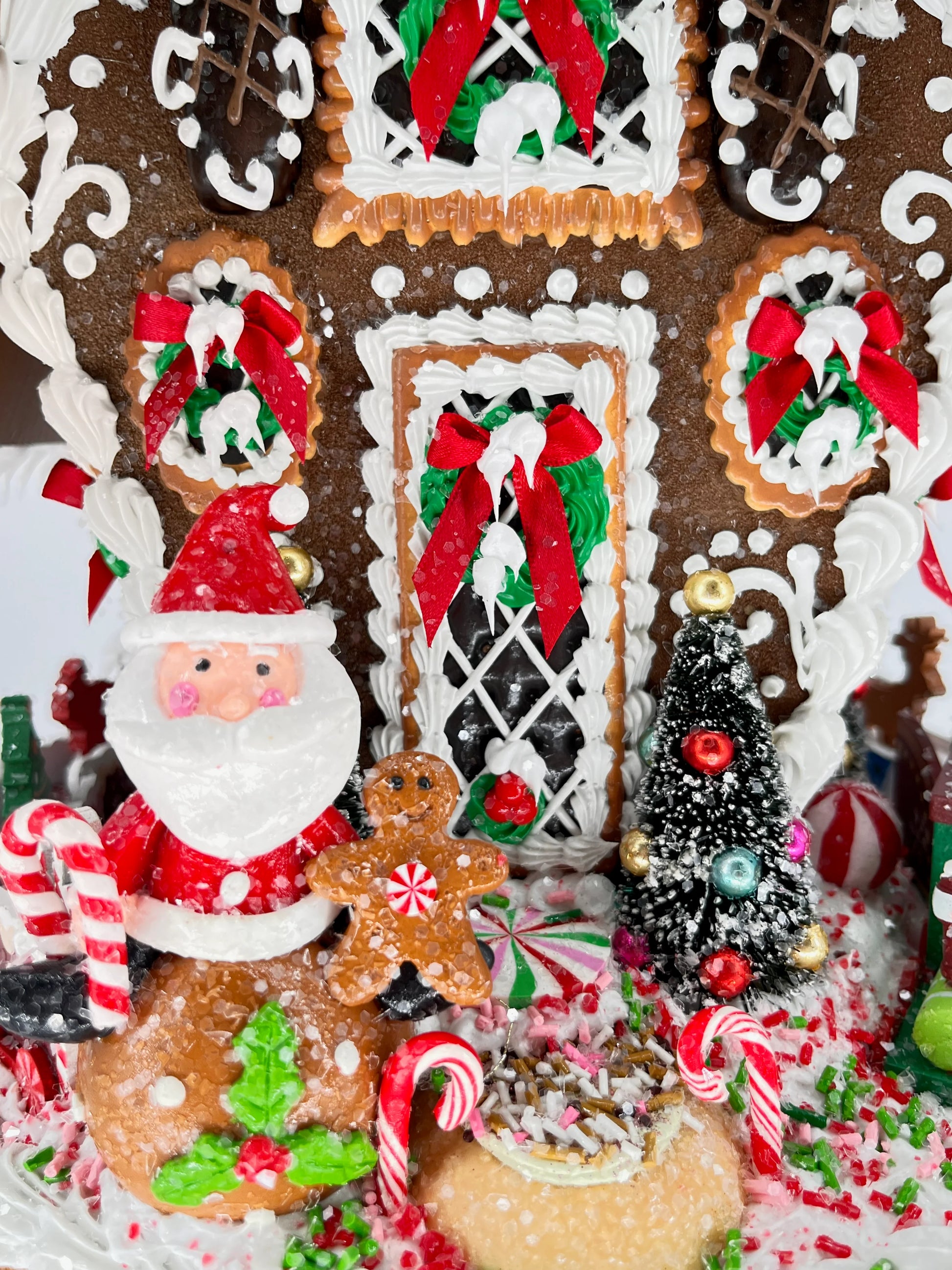 Sweet Savannah Gingerbread Chapel decor for holiday décor and seasonal displays.