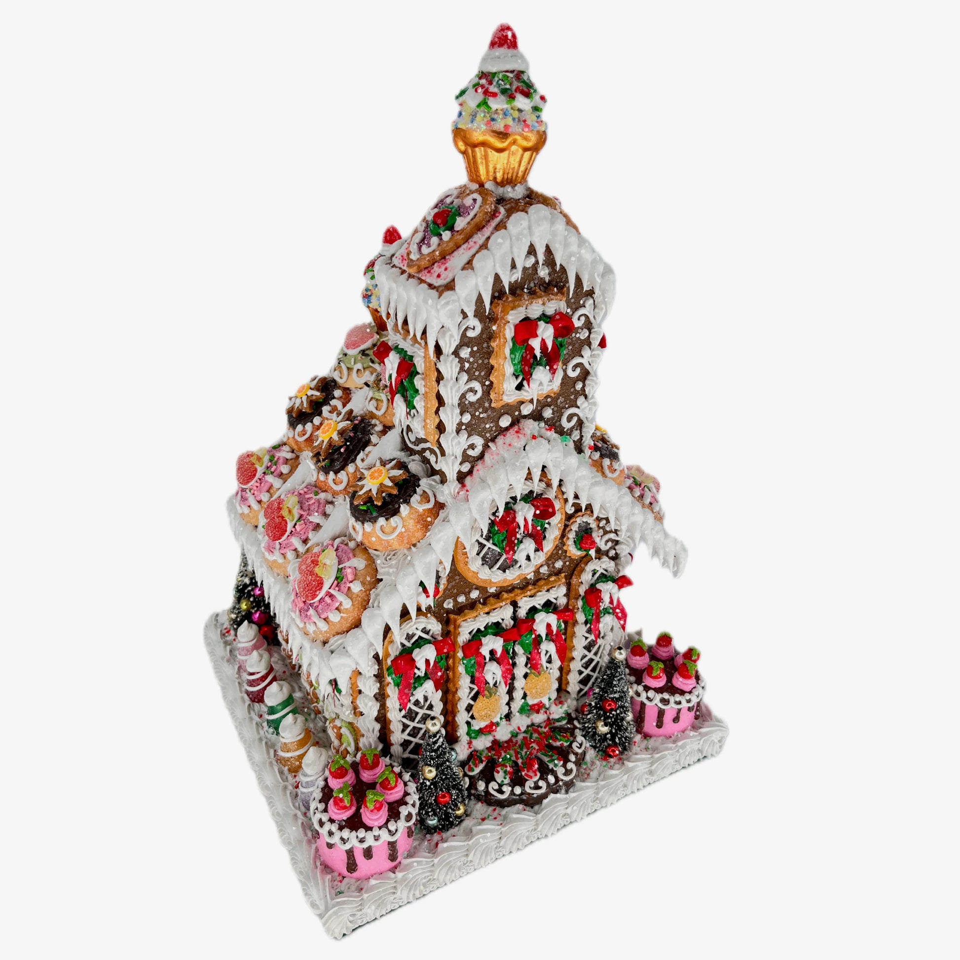 Sweet Savannah Gingerbread Chapel decor for holiday décor and seasonal displays.