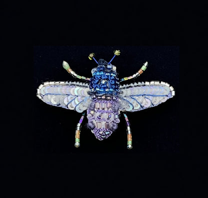 Violet Carpenter Bee Brooch Pin