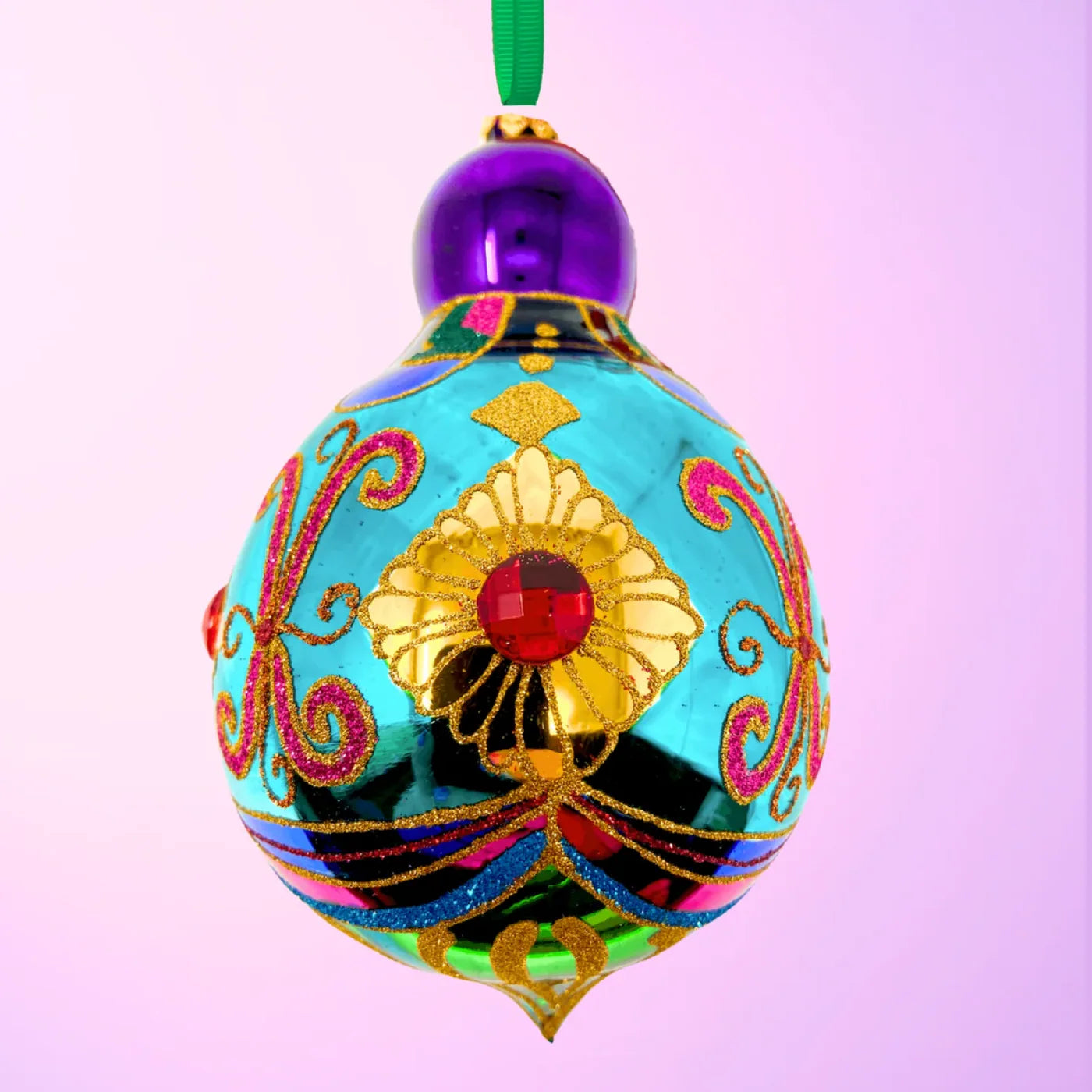 Topaz Sparkling Gems glass ornaments for holiday décor and seasonal displays.