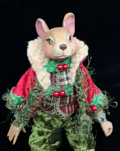 Festive Mice, asstd. of 2 (red/green) doll for holiday décor and seasonal displays.
