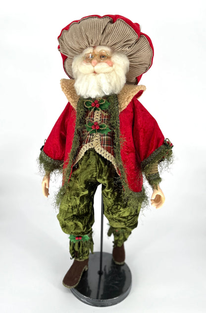 Woodland Mushroom Santa doll for holiday décor and seasonal displays.