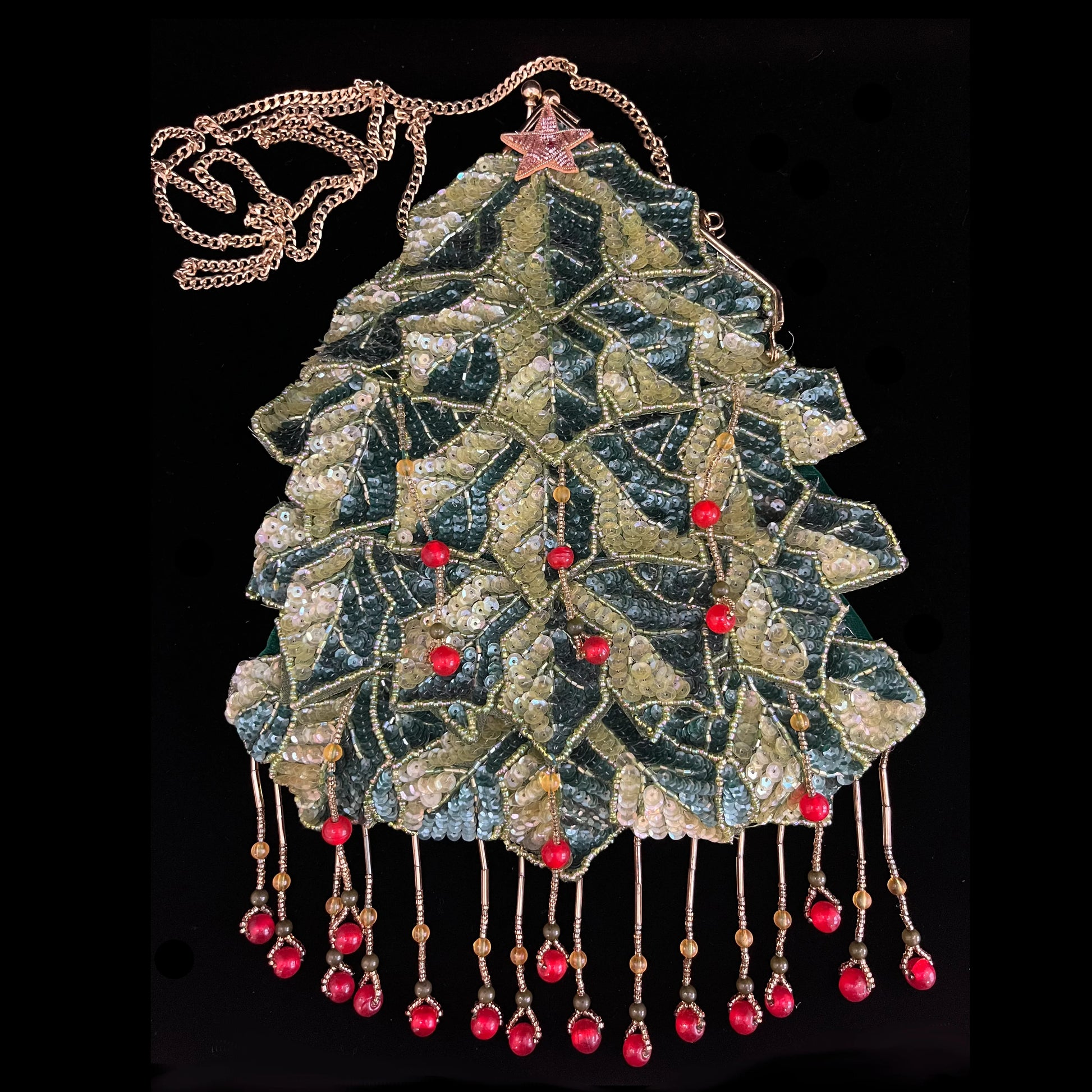 Woodland Sequined Purse purses for holiday décor and seasonal displays.